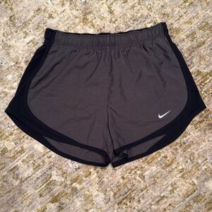 Nike Dri-Fit Athletic Running Shorts Gray Black Size S